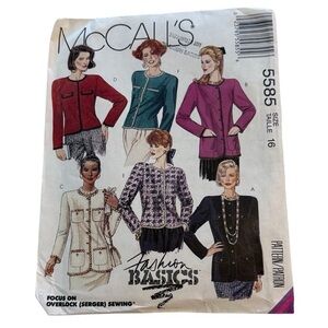 McCall’s Women's Blazer Pattern new uncut